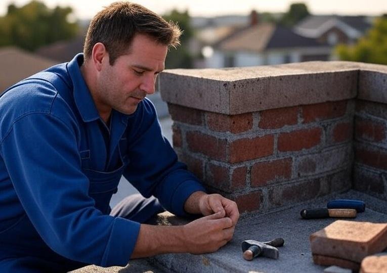 Chimney Repair Professional at Work